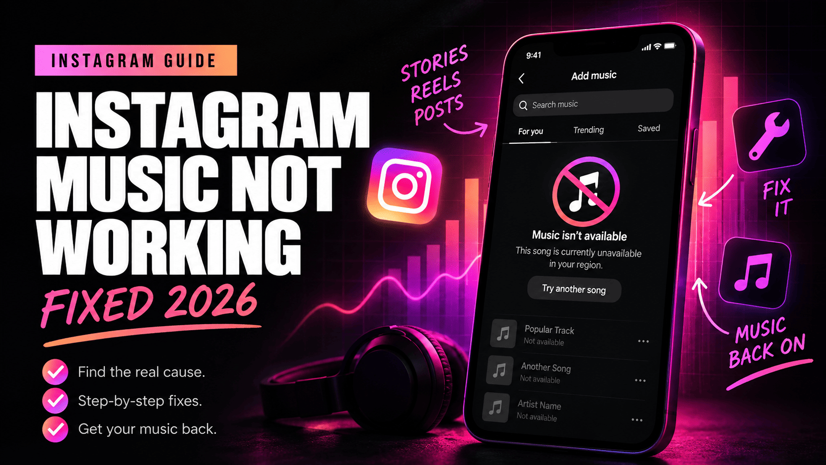 Instagram Music Not Working - Fixed 2026